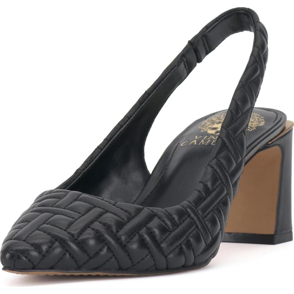 imageVince Camuto Womens Hamden Slingback PumpBlack Quilted