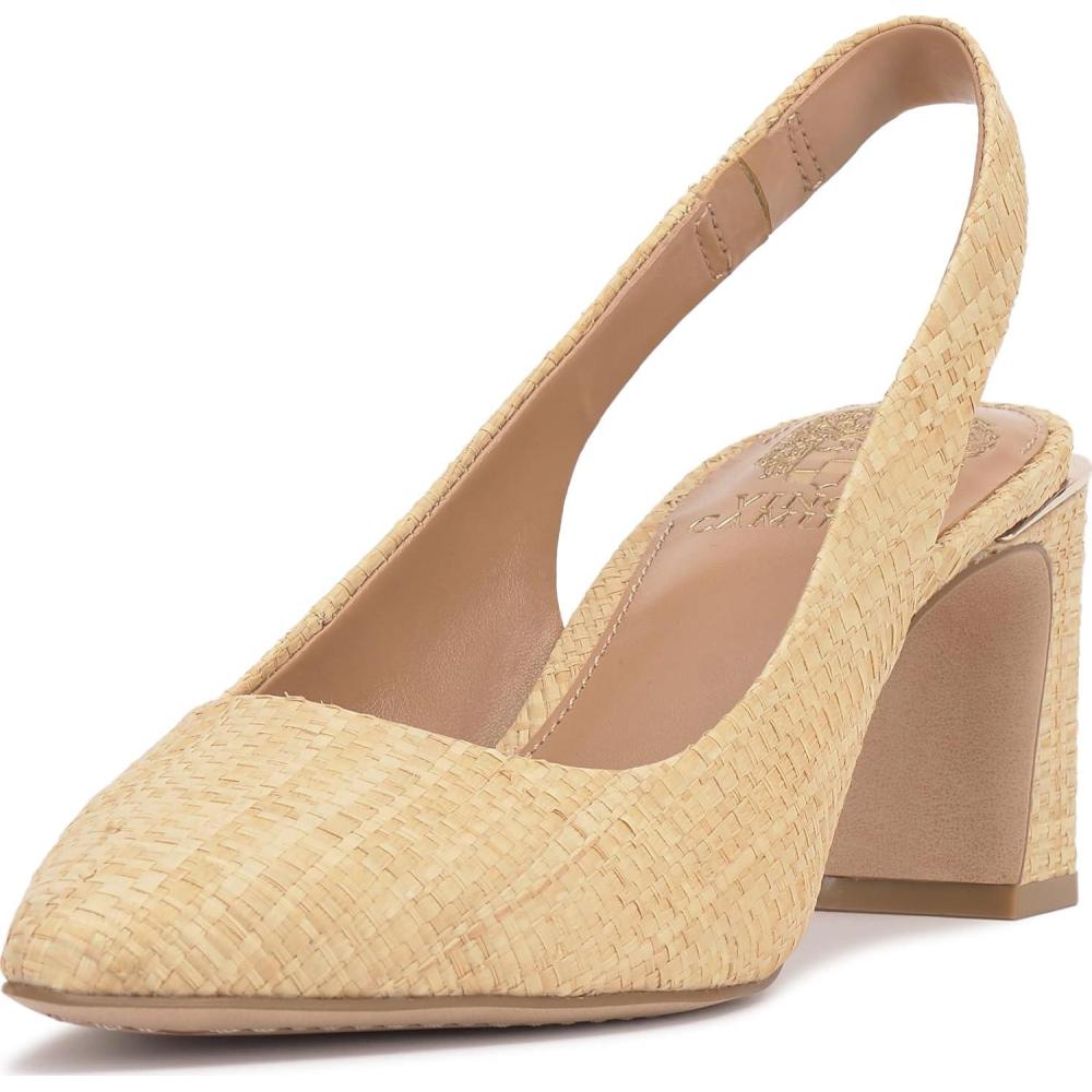 imageVince Camuto Womens Hamden Slingback PumpGolden Sand Raffia
