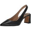 Vince Camuto Womens Hamden Slingback Pump(Black Captoe)