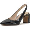 Vince Camuto Womens Hamden Slingback Pump(Black Patent)
