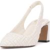 Vince Camuto Womens Hamden Slingback Pump(Coconut Cream Quilted)