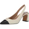 Vince Camuto Womens Hamden Slingback Pump(Creamy White Captoe)