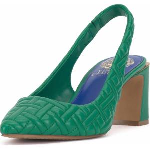 Vince Camuto Womens Hamden Slingback Pump(Emerald Quilted)