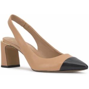Vince Camuto Womens Hamden Slingback Pump(Sandstone Captoe)