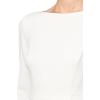 Vince Camuto Womens 3/4 Sleeve High Neck Cascade Detail Sheath Mini Dress(Ivory)