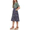 Vince Camuto Womens Casual Midi Shirt Dress(Green Multi)