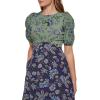 Vince Camuto Womens Casual Midi Shirt Dress(Green Multi)