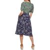 Vince Camuto Womens Casual Midi Shirt Dress(Green Multi)