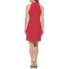 Vince Camuto Womens Sleeveless Halter Tie Neck Shift Mini Dress(Raspberry)