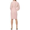 Vince Camuto Womens Stretch Crepe Bodycon Dress with Chiffon Balloon Sleeves(Blush)