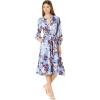 Vince Camuto Womens Casual Midi Shirt Dress(Blue)
