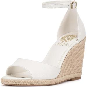 Vince Camuto Women’s Felyn Espadrille Wedge(Bianco Leather)