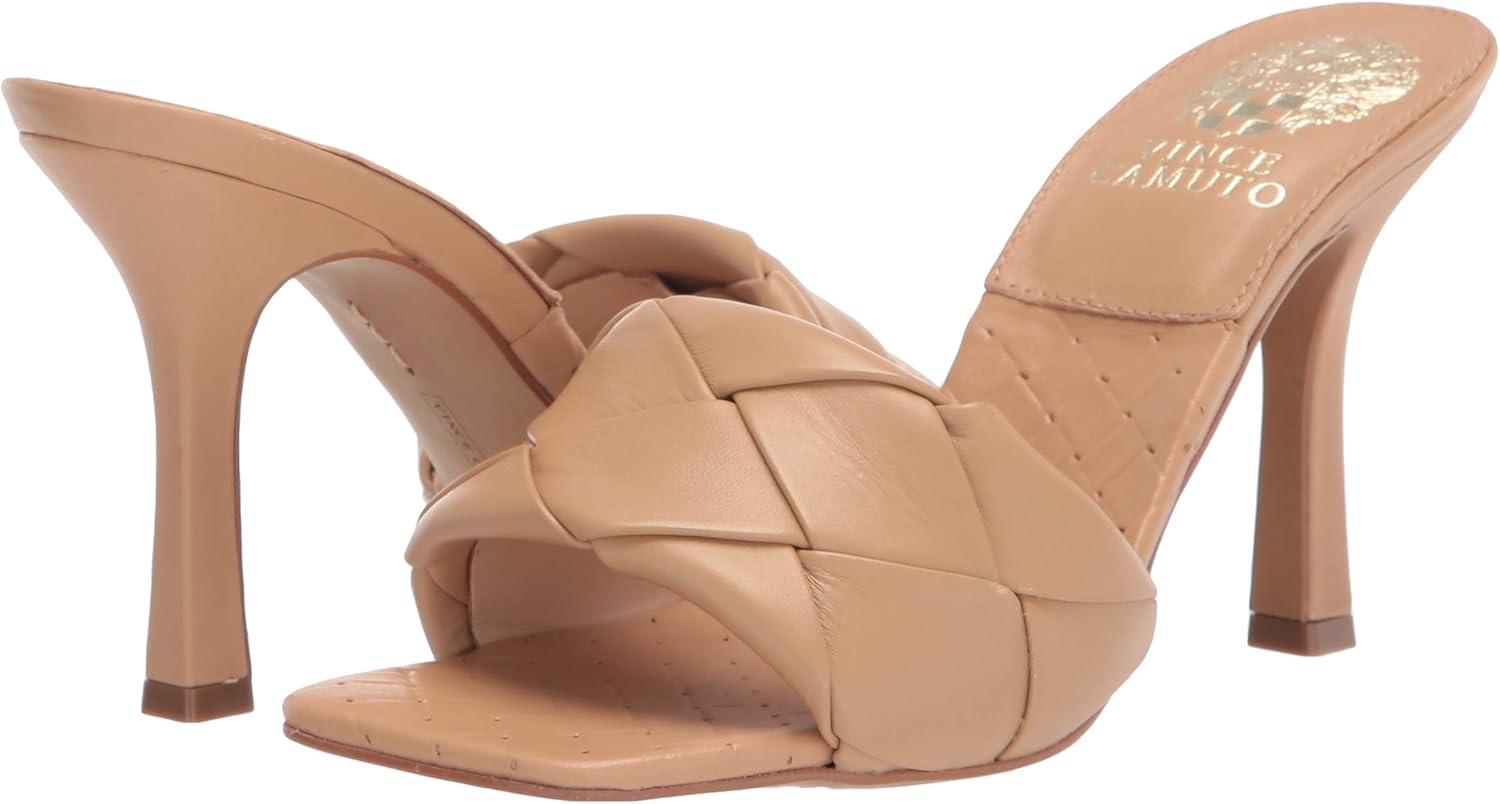 image:imageVince Camuto Womens Footwear Brelanie Woven Strap Dress Mule Heeled SandalDulce De Leche