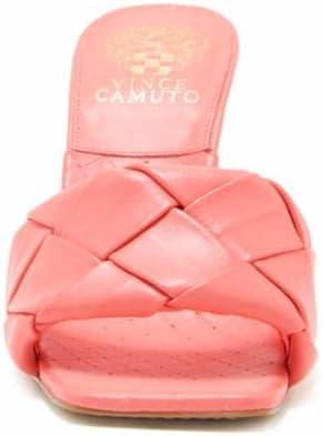 image:imageVince Camuto Womens Footwear Brelanie Woven Strap Dress Mule Heeled SandalUltra Coral