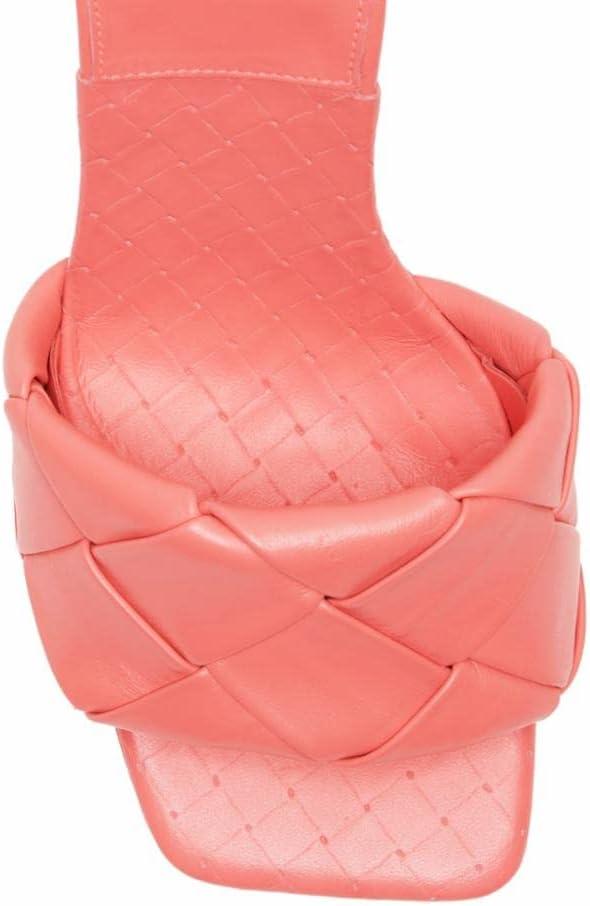 image:imageVince Camuto Womens Footwear Brelanie Woven Strap Dress Mule Heeled SandalUltra Coral