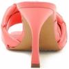 Vince Camuto Women’s Footwear Brelanie Woven Strap Dress Mule Heeled Sandal(Ultra Coral)