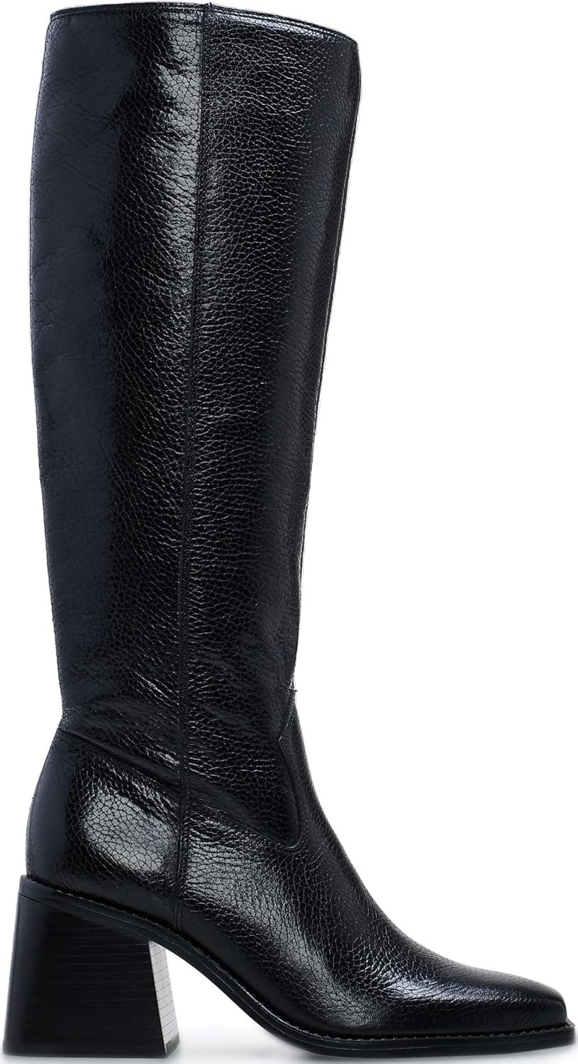 image:imageVince Camuto Sangeti Extra Wide Calf Heel Knee High BootBlack Leather Wide Calf