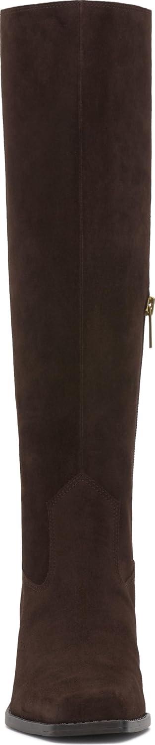 image:imageVince Camuto Sangeti Extra Wide Calf Heel Knee High BootBrownie Suede Wide Calf