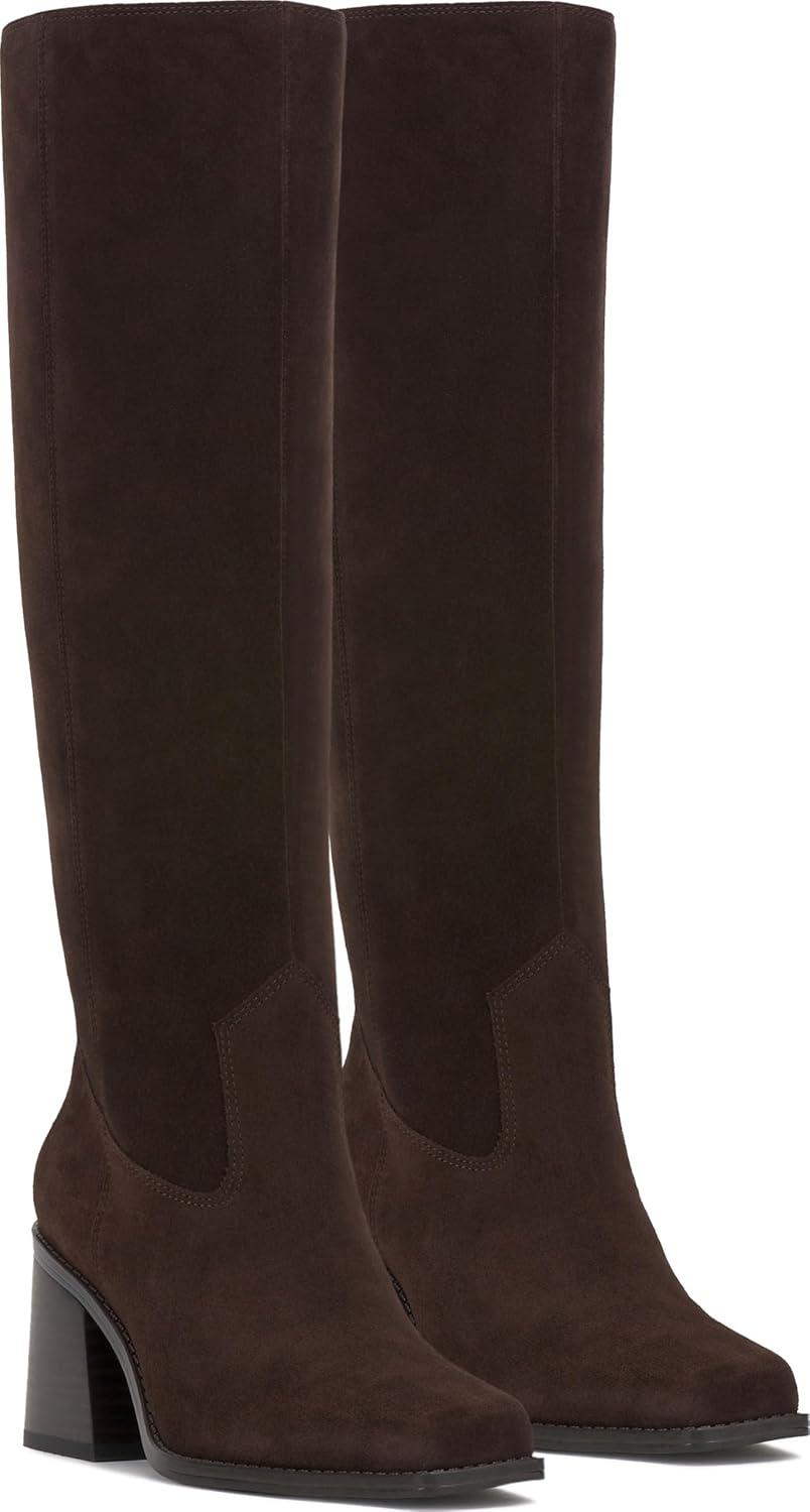 image:imageVince Camuto Sangeti Extra Wide Calf Heel Knee High BootBrownie Suede Wide Calf