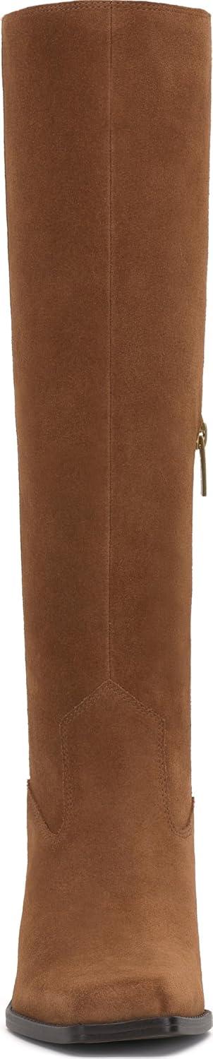 image:imageVince Camuto Sangeti Extra Wide Calf Heel Knee High BootBurnt Sugar Suede Wide Calf