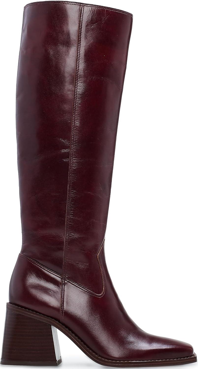 image:imageVince Camuto Sangeti Extra Wide Calf Heel Knee High BootDark Mahogany