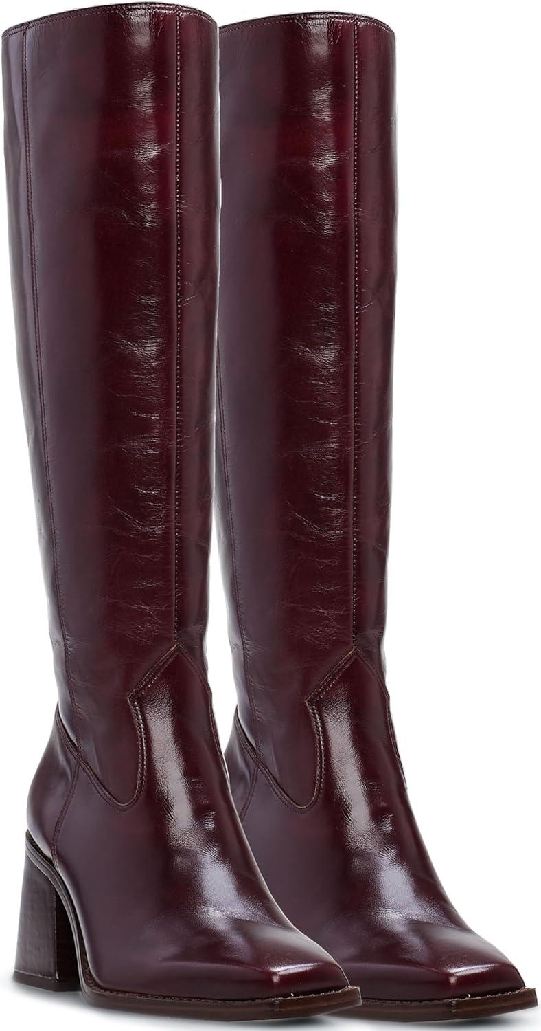image:imageVince Camuto Sangeti Extra Wide Calf Heel Knee High BootDark Mahogany