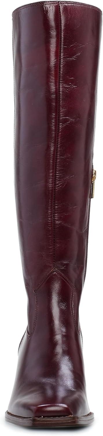 image:imageVince Camuto Sangeti Extra Wide Calf Heel Knee High BootDark Mahogany Leather Wide Calf