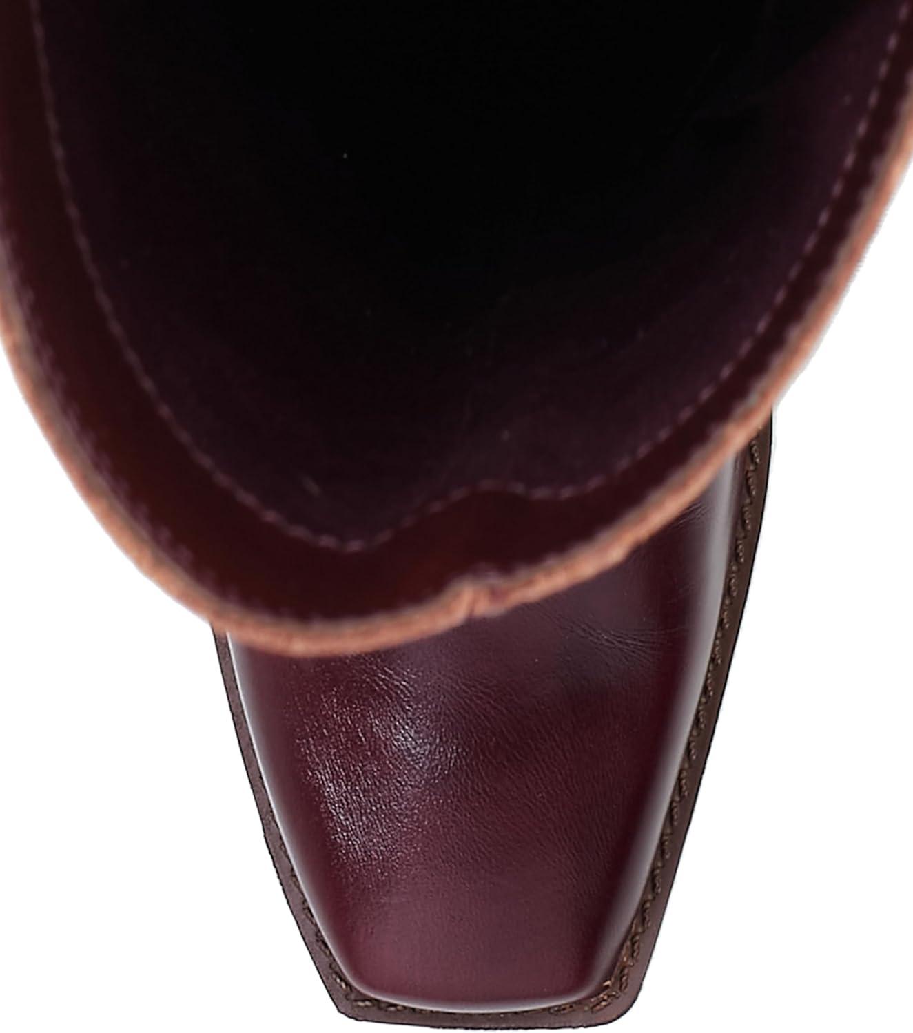 image:imageVince Camuto Sangeti Extra Wide Calf Heel Knee High BootDark Mahogany Leather Wide Calf