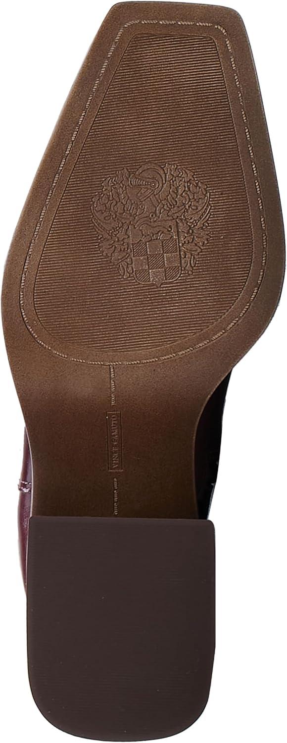 image:imageVince Camuto Sangeti Extra Wide Calf Heel Knee High BootDark Mahogany Leather Wide Calf