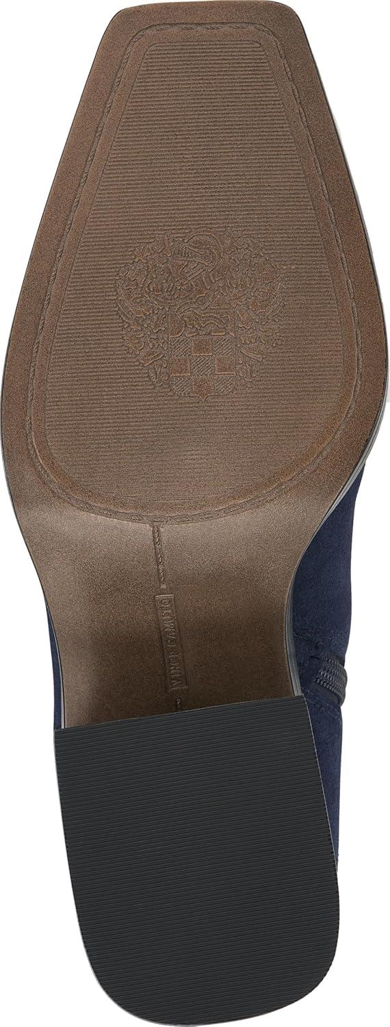 image:imageVince Camuto Sangeti Extra Wide Calf Heel Knee High BootDeep Navy Suede Wide Calf