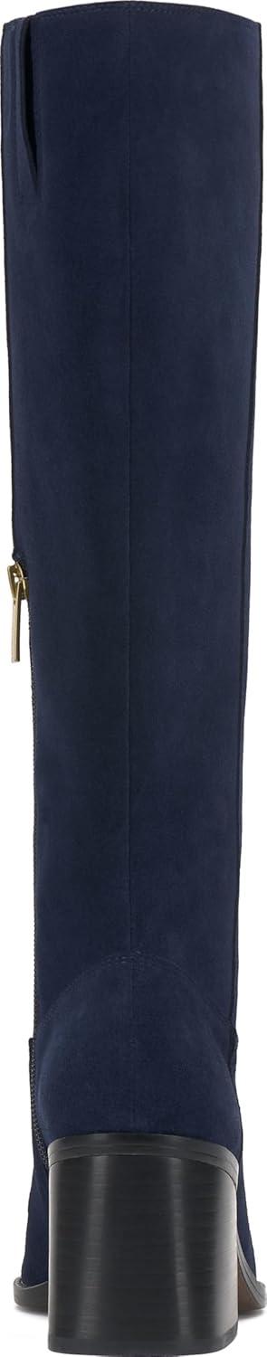 image:imageVince Camuto Sangeti Extra Wide Calf Heel Knee High BootDeep Navy Suede Wide Calf