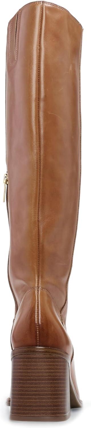 image:imageVince Camuto Sangeti Extra Wide Calf Heel Knee High BootGolden Walnut Leather Wide Calf