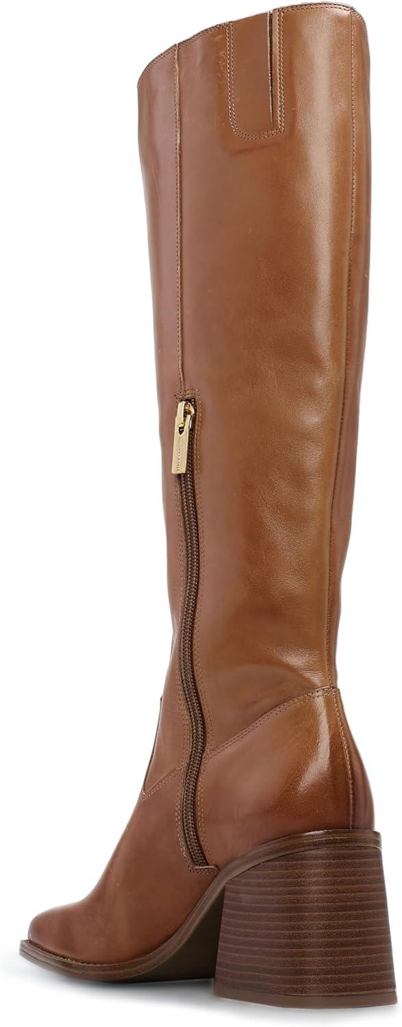 image:imageVince Camuto Sangeti Extra Wide Calf Heel Knee High BootGolden Walnut Leather Wide Calf