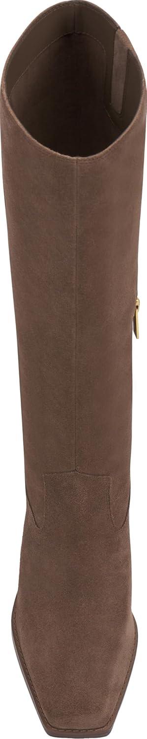 image:imageVince Camuto Sangeti Extra Wide Calf Heel Knee High BootToasted Taupe Suede Wide Calf
