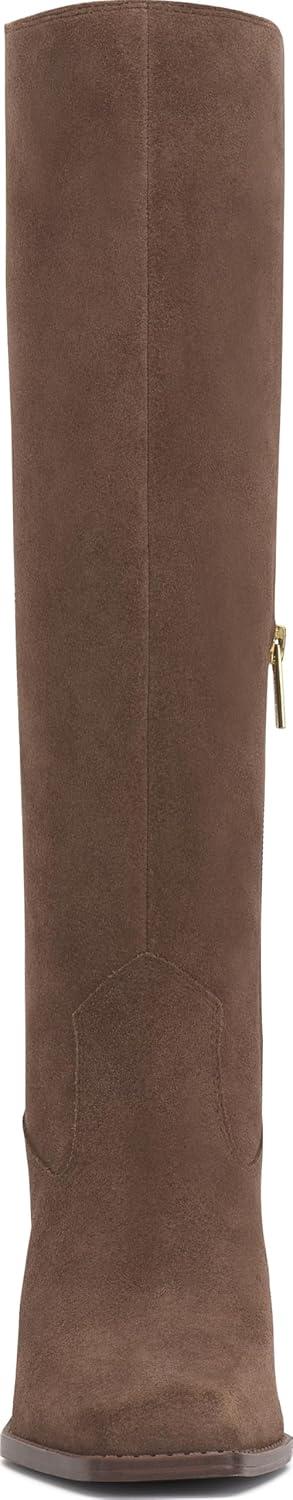 image:imageVince Camuto Sangeti Extra Wide Calf Heel Knee High BootToasted Taupe Suede Wide Calf