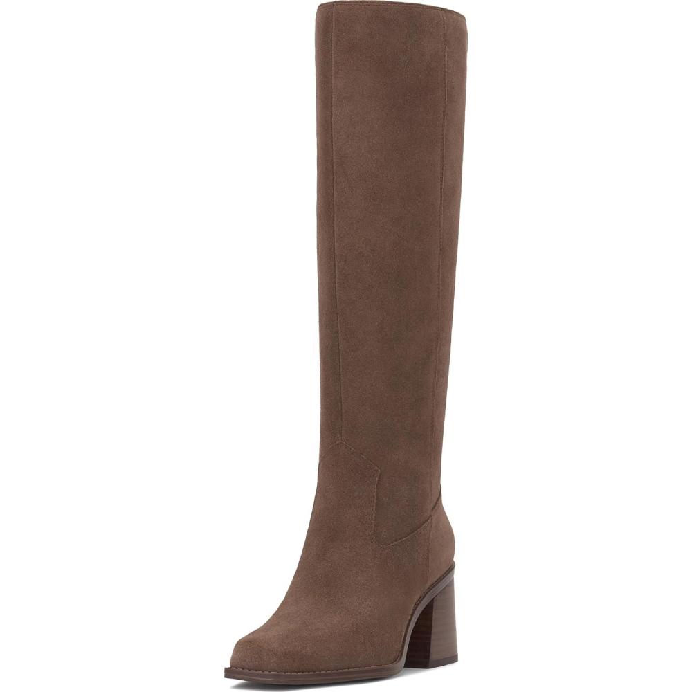 image:imageVince Camuto Sangeti Extra Wide Calf Heel Knee High BootToasted Taupe Suede Wide Calf