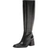 Vince Camuto Sangeti Extra Wide Calf Heel Knee High Boot(Black Cow Leather Wide Calf)