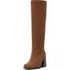 Burnt Sugar Suede Wide Calf
