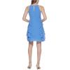 Vince Camuto Women’s Chiffon Halter Float with Ruffle Seam Detail(Periwinkle)