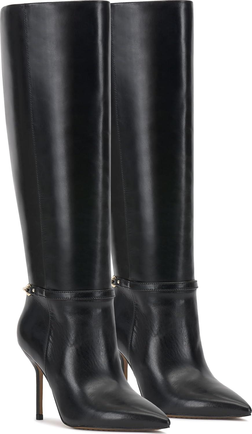 image:imageVince Camuto Womens Mirtha Ankle Link Knee High BootBlack Leather