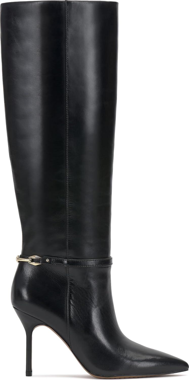 image:imageVince Camuto Womens Mirtha Ankle Link Knee High BootBlack Leather