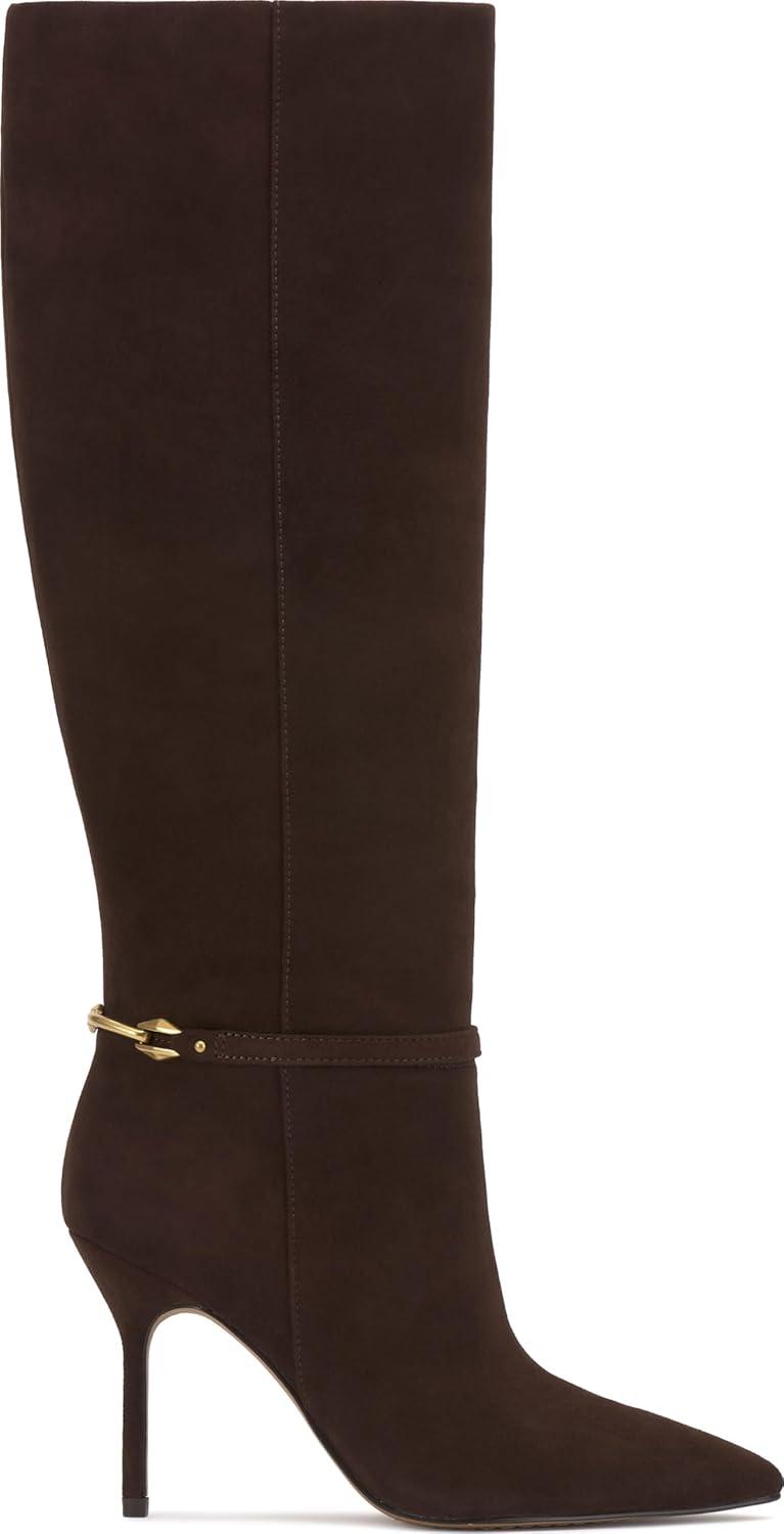 image:imageVince Camuto Womens Mirtha Ankle Link Knee High BootBrownie Suede