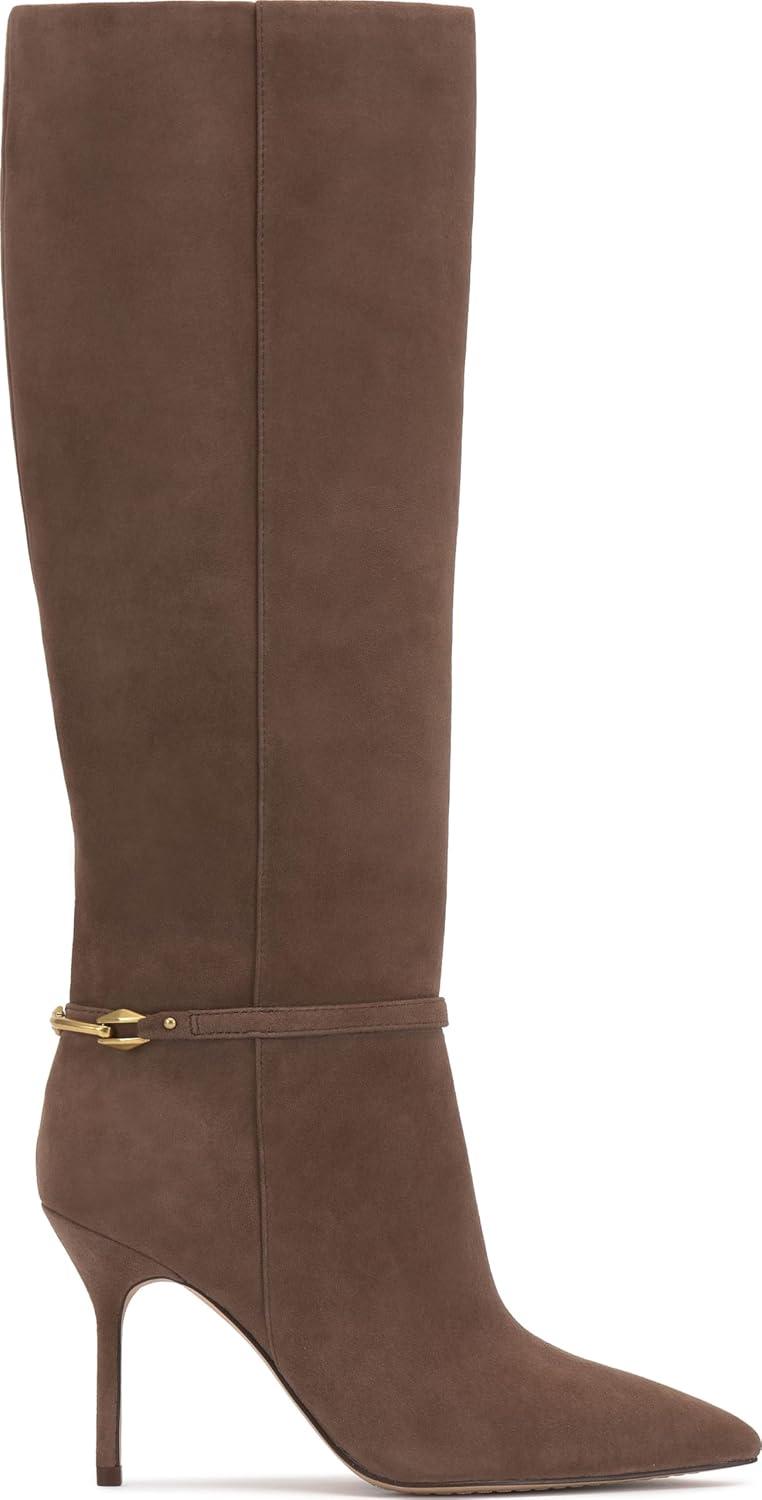 image:imageVince Camuto Womens Mirtha Ankle Link Knee High BootToasted Taupe Suede