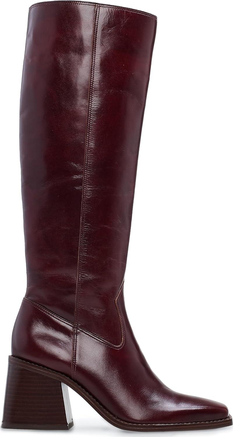 image:imageVince Camuto Womens Sangeti Narrow Calf Knee High BootDark Mahogany Leather Narrow Calf
