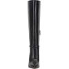 Vince Camuto Women’s Mirtha Ankle Link Knee High Boot(Black Leather)