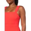 Vince Camuto Womens Sleeveless Square Neck Sheath Mini Dress(Poppy)