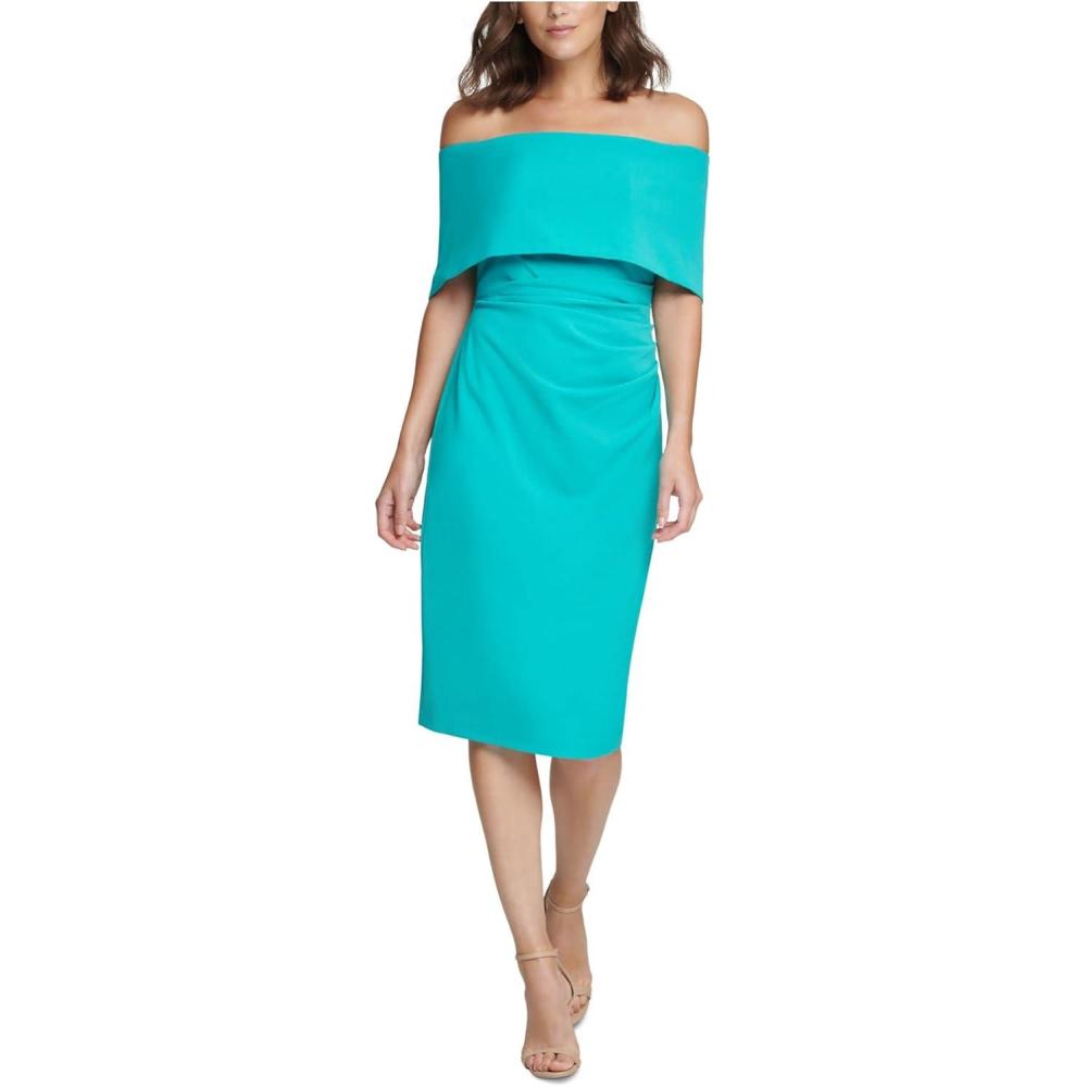 image:imageVince Camuto Womens Off The Shoulder Sheath DressTransparent