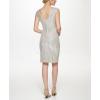 Vince Camuto Womens Cap Sleeve Boat Neck Sequin Sheath Mini Dress(Champagne)