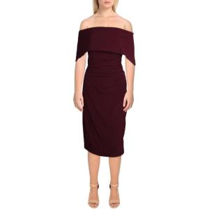 Vince Camuto Womens Off The Shoulder Sheath Dress(Wine)