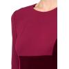 Vince Camuto Women’s 3/4 Sleeve Two Tone Velvet Detail Sheath Mini Dress(Wine)